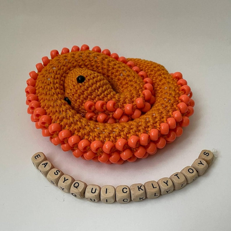 Beaded Fidget Snake Crochet Pattern