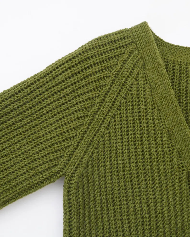 Ribbed Cardigan Crochet Pattern