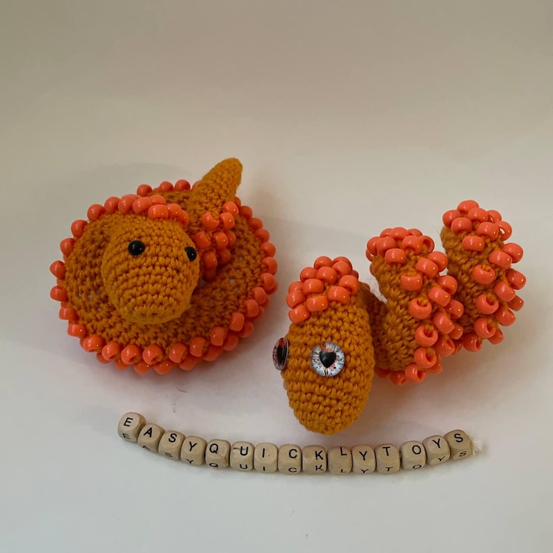 Beaded Fidget Snake Crochet Pattern