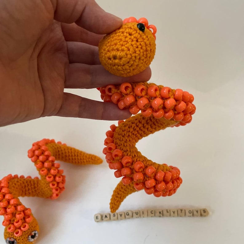 Beaded Fidget Snake Crochet Pattern