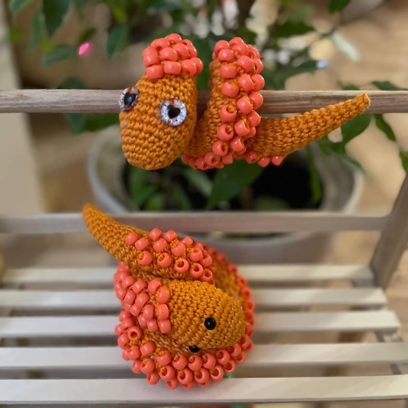 Beaded Fidget Snake Crochet Pattern