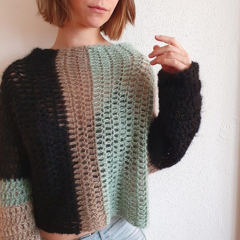 Airy Rib Sweater Crochet Pattern