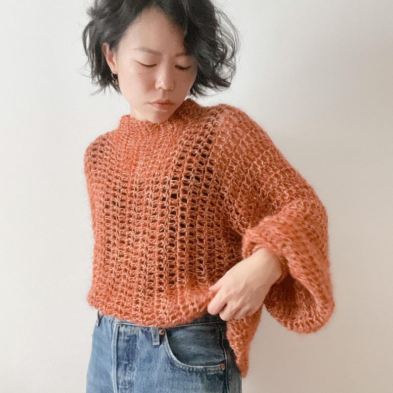 Airy Rib Sweater Crochet Pattern