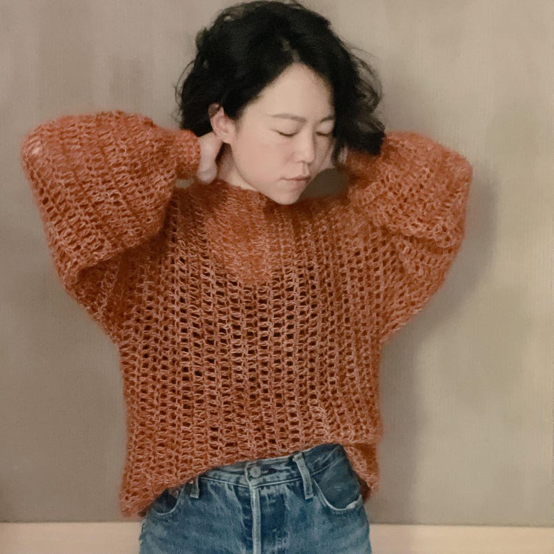 Airy Rib Sweater Crochet Pattern