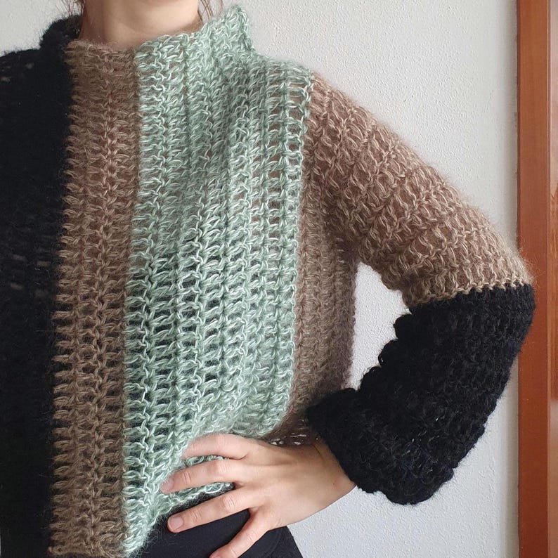 Airy Rib Sweater Crochet Pattern