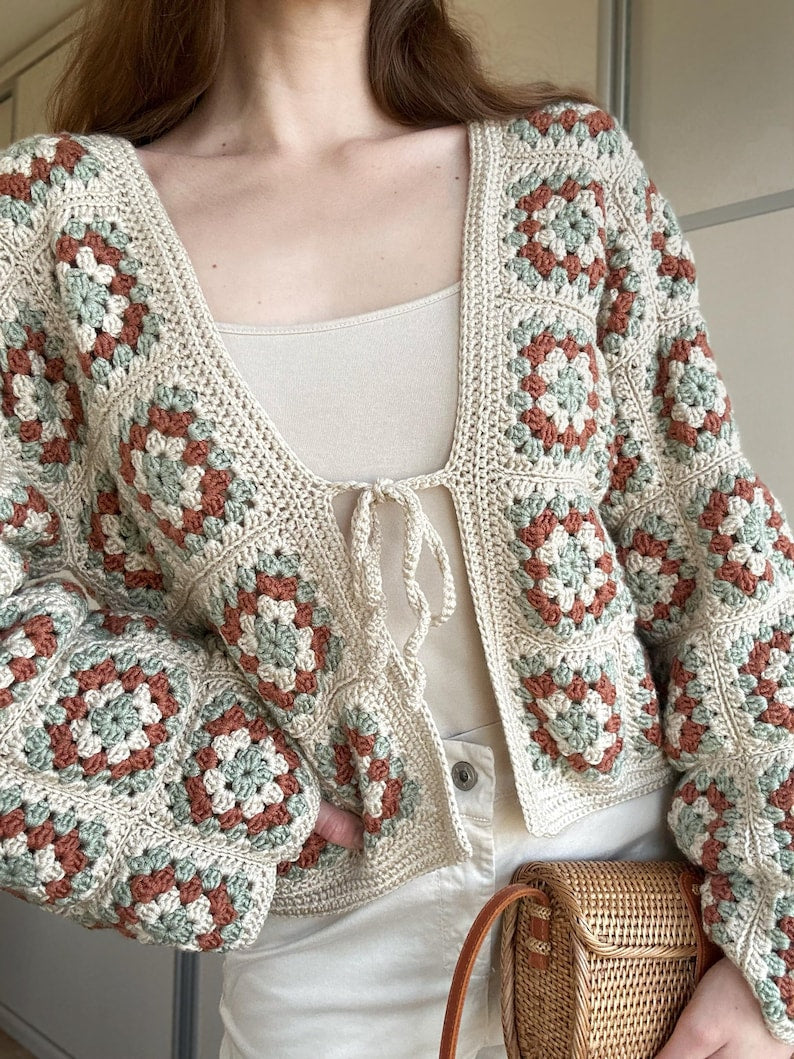 Granny Square Cardigan Crochet Pattern
