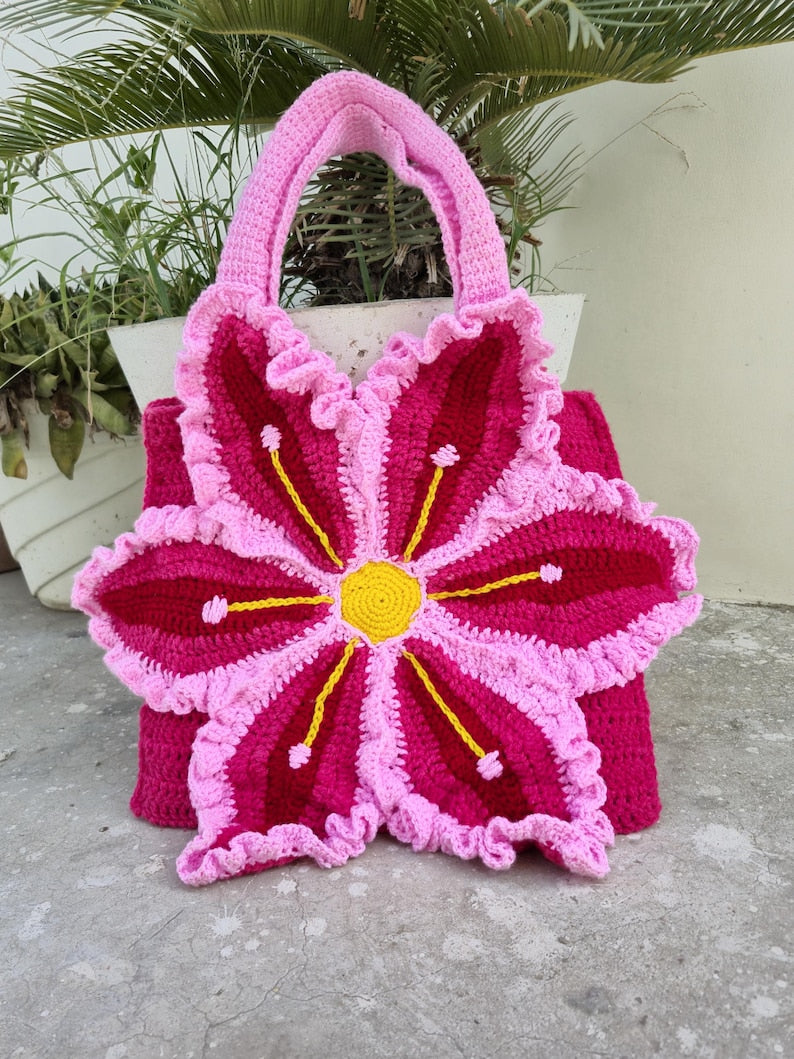 Lily Flower Handbag Crochet Pattern
