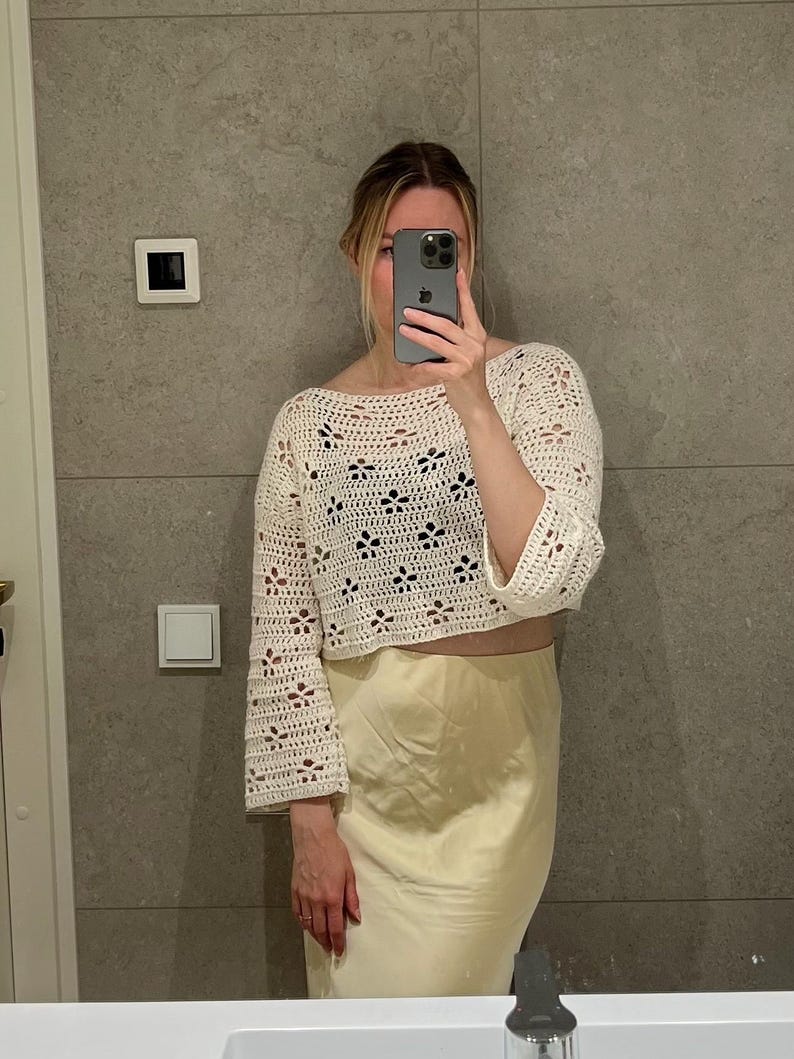 Cherry Blossom Sweater Crochet Pattern