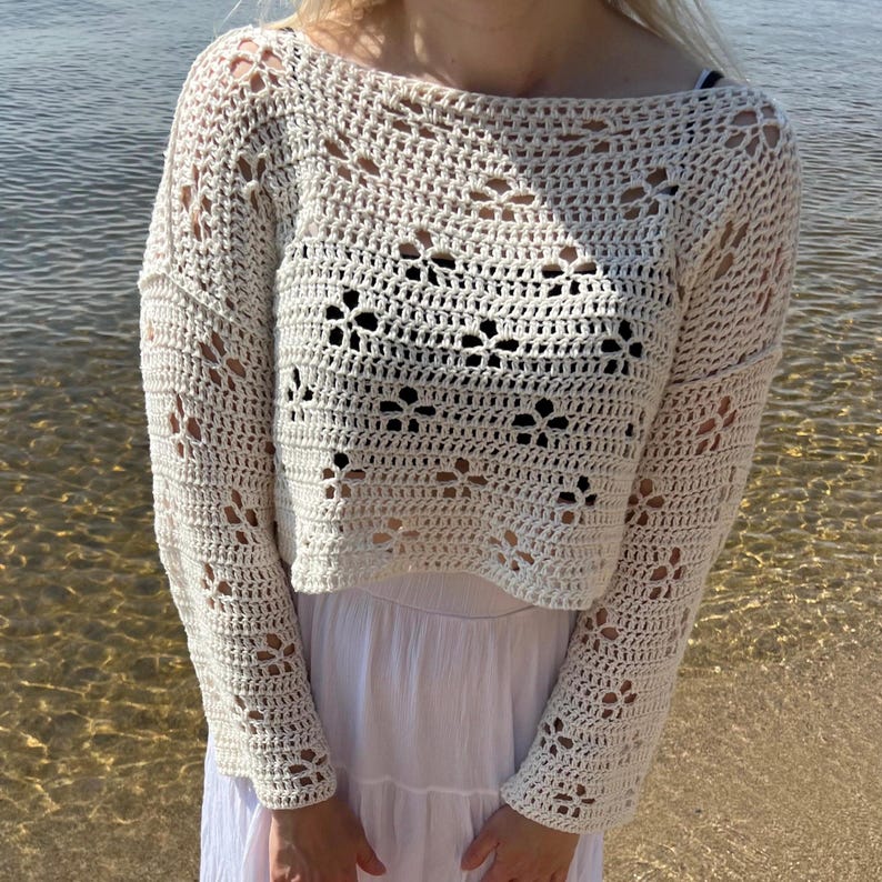 Cherry Blossom Sweater Crochet Pattern