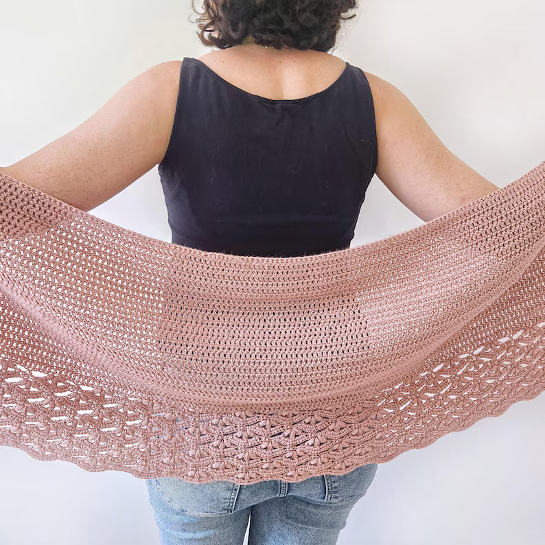 Easy Floral Shawl Crochet Pattern