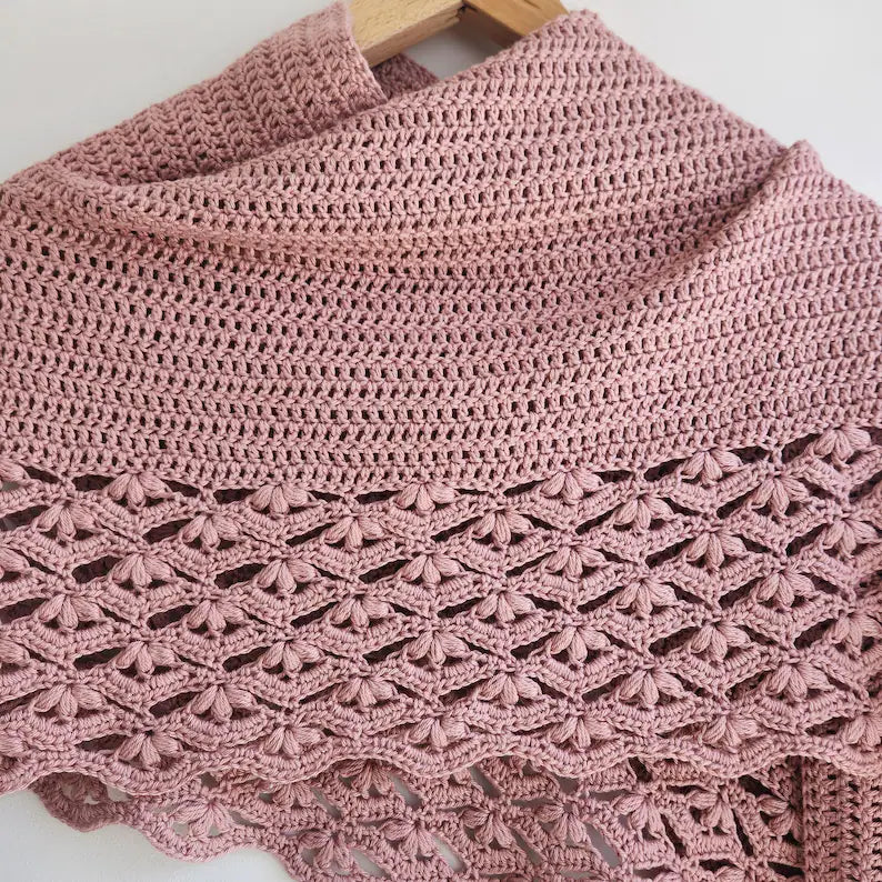 Easy Floral Shawl Crochet Pattern