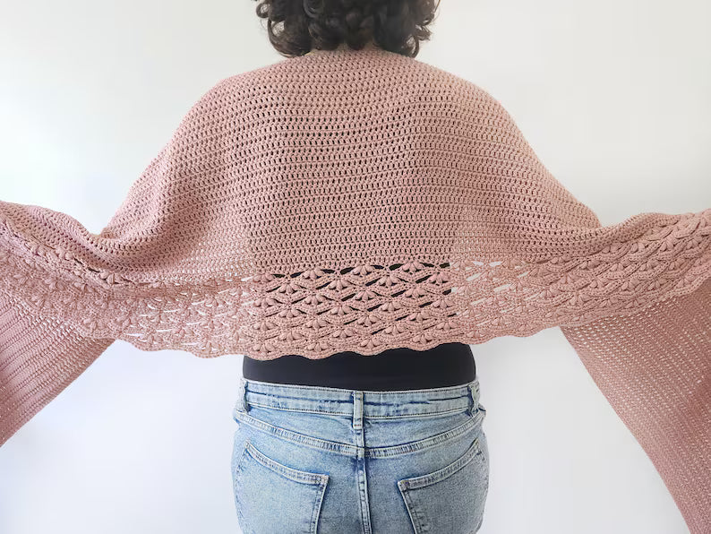 Easy Floral Shawl Crochet Pattern