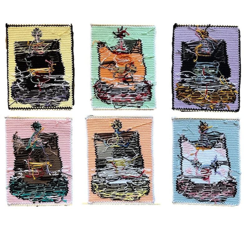 6 Clown Cats Tapestry Crochet Pattern