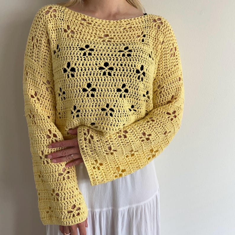 Cherry Blossom Sweater Crochet Pattern
