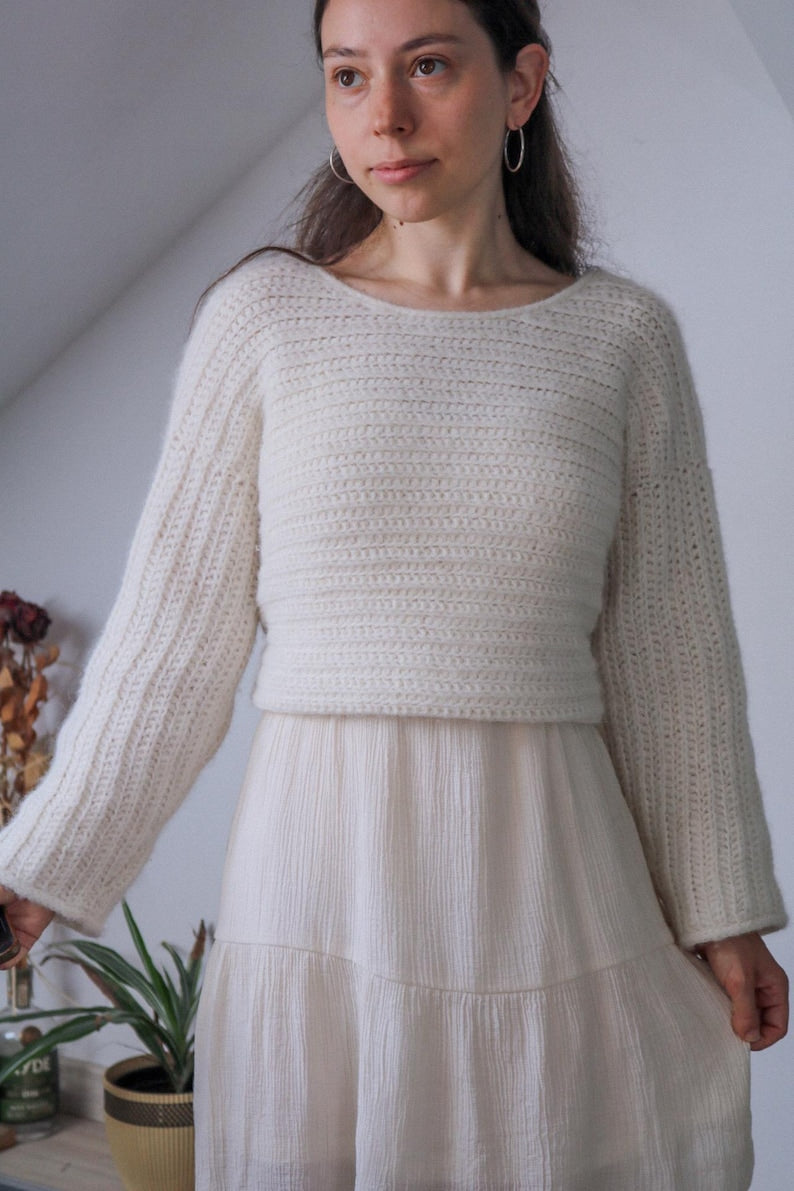 Bow Back Sweater Crochet Pattern