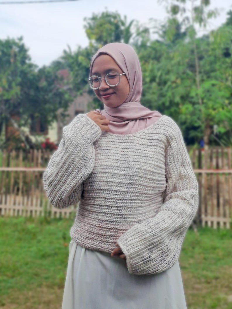 Bow Back Sweater Crochet Pattern