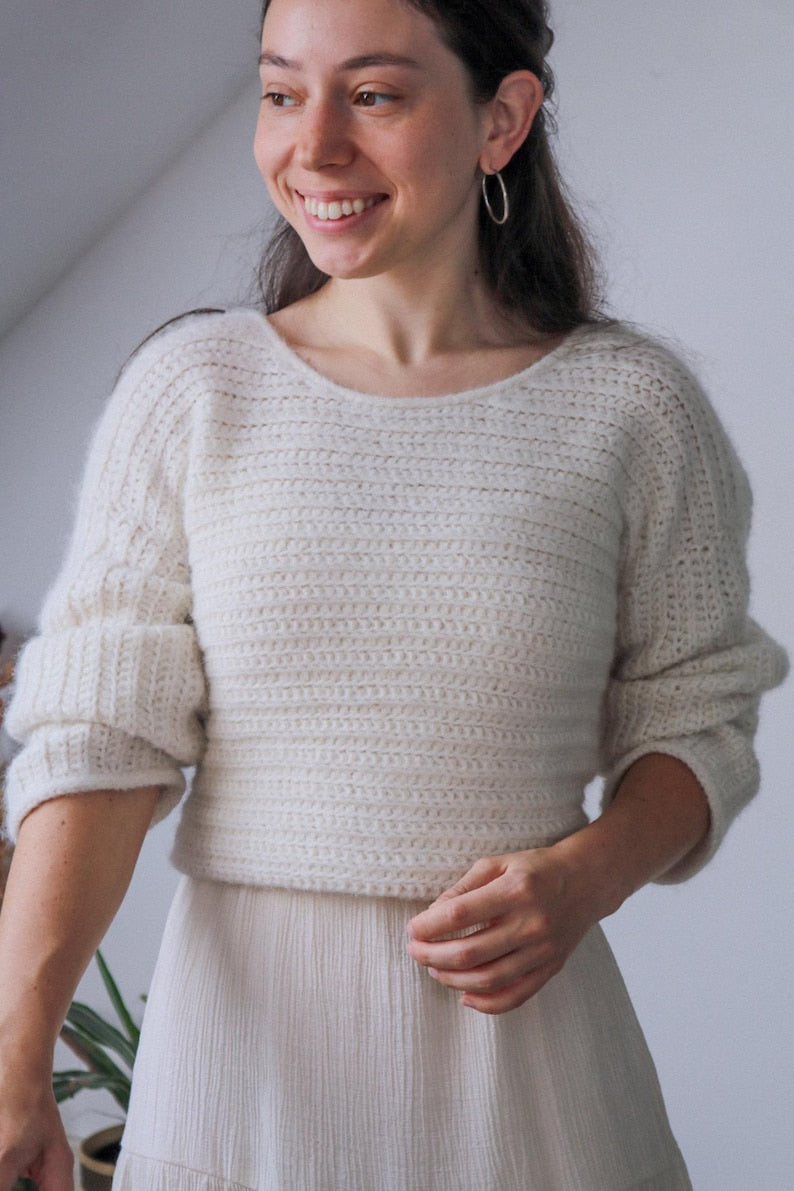 Bow Back Sweater Crochet Pattern