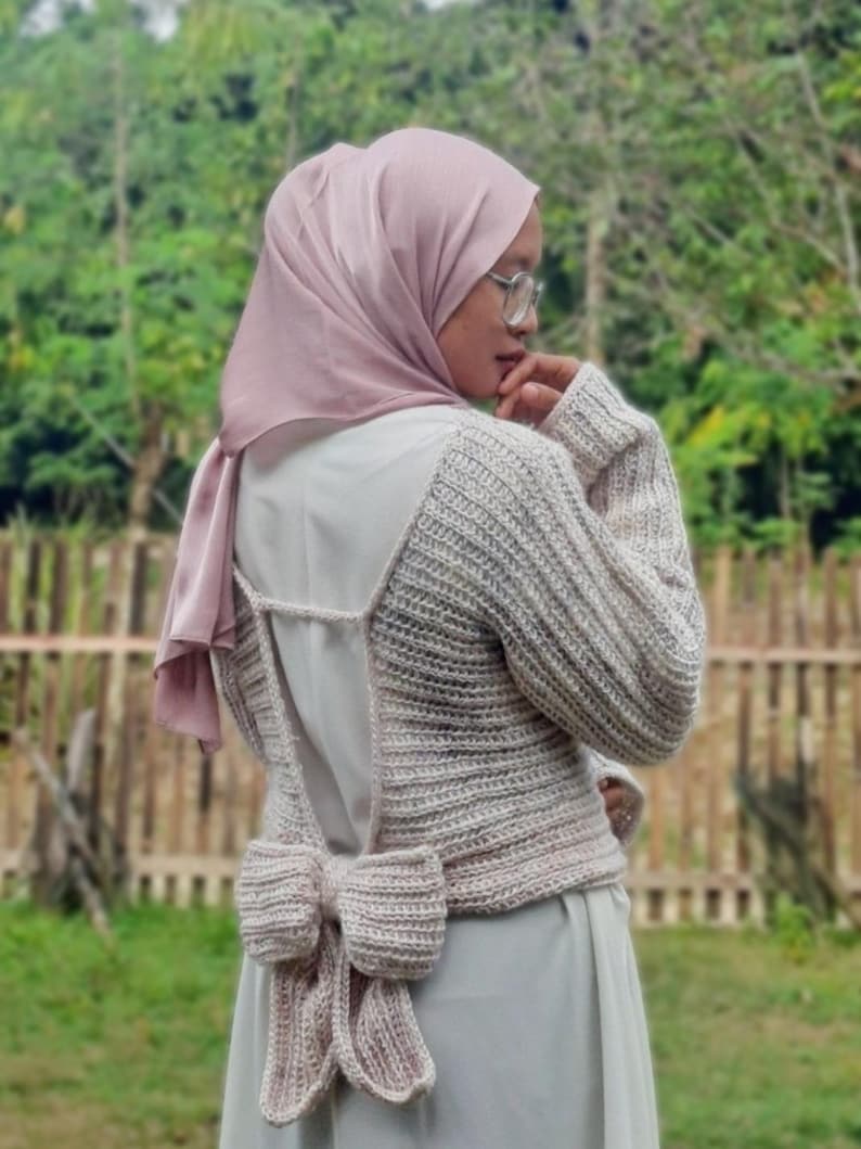Bow Back Sweater Crochet Pattern