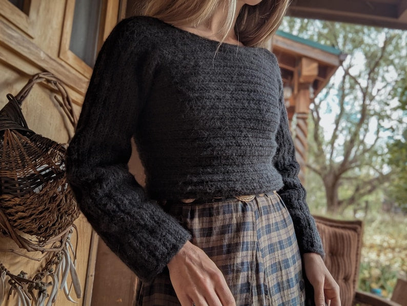 Bow Back Sweater Crochet Pattern