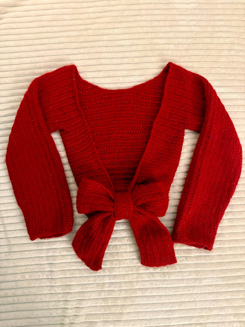 Bow Back Sweater Crochet Pattern
