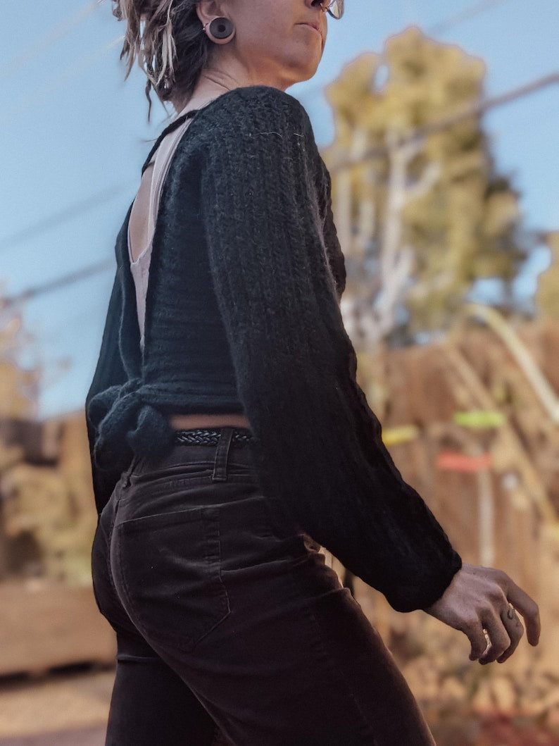 Bow Back Sweater Crochet Pattern
