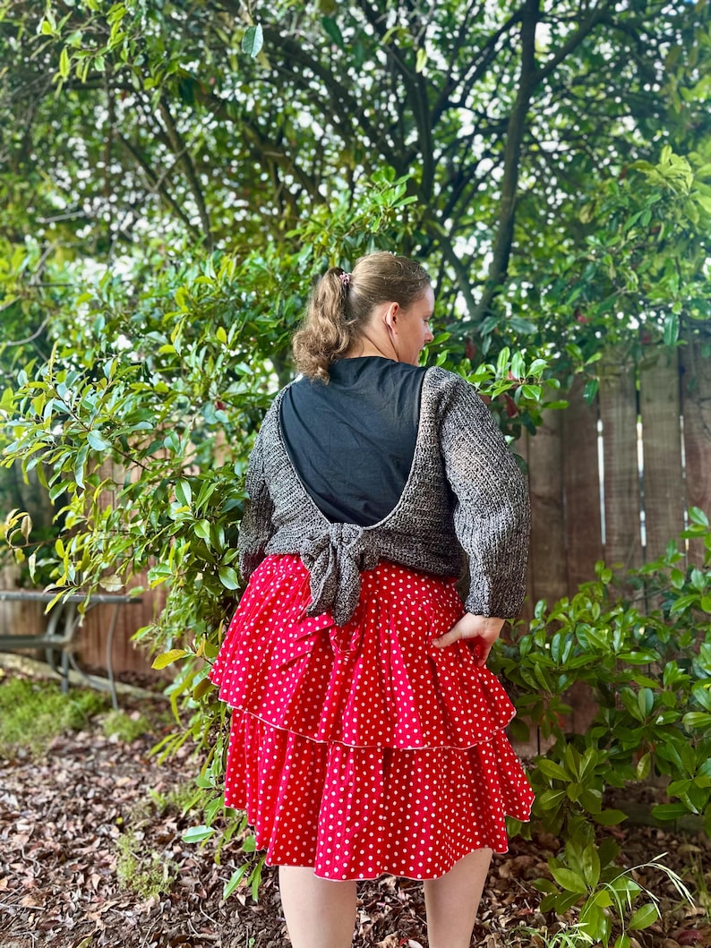 Bow Back Sweater Crochet Pattern
