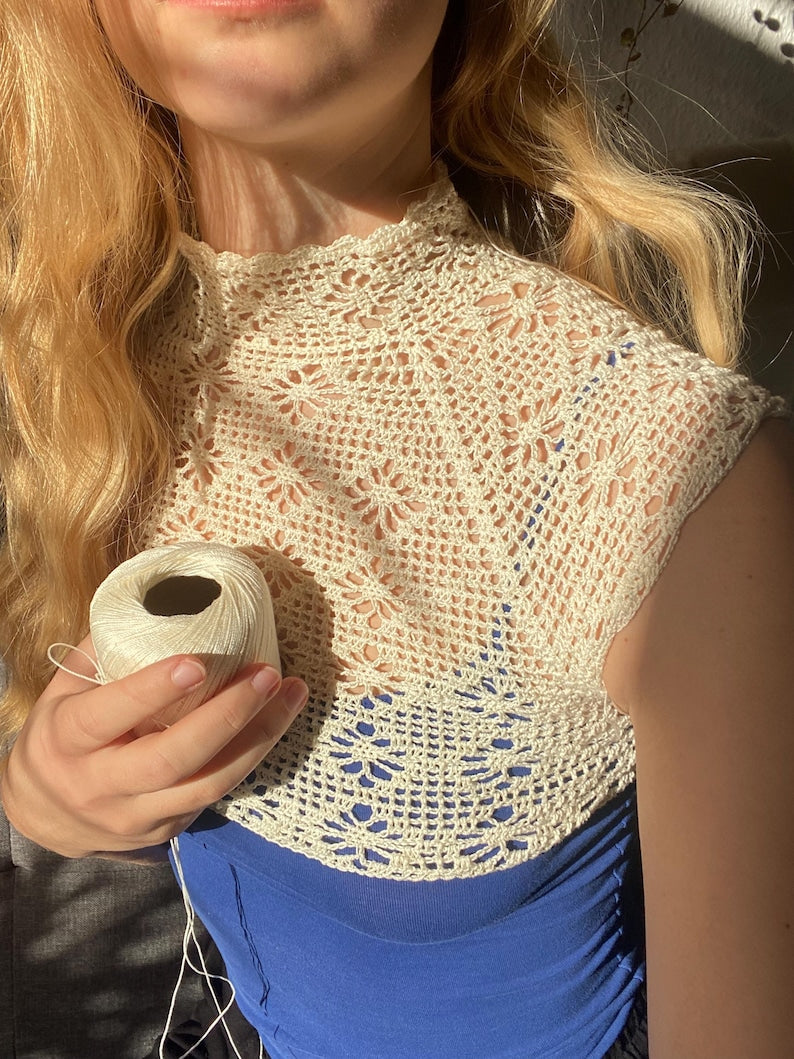 Diamond Lace Top Crochet Pattern