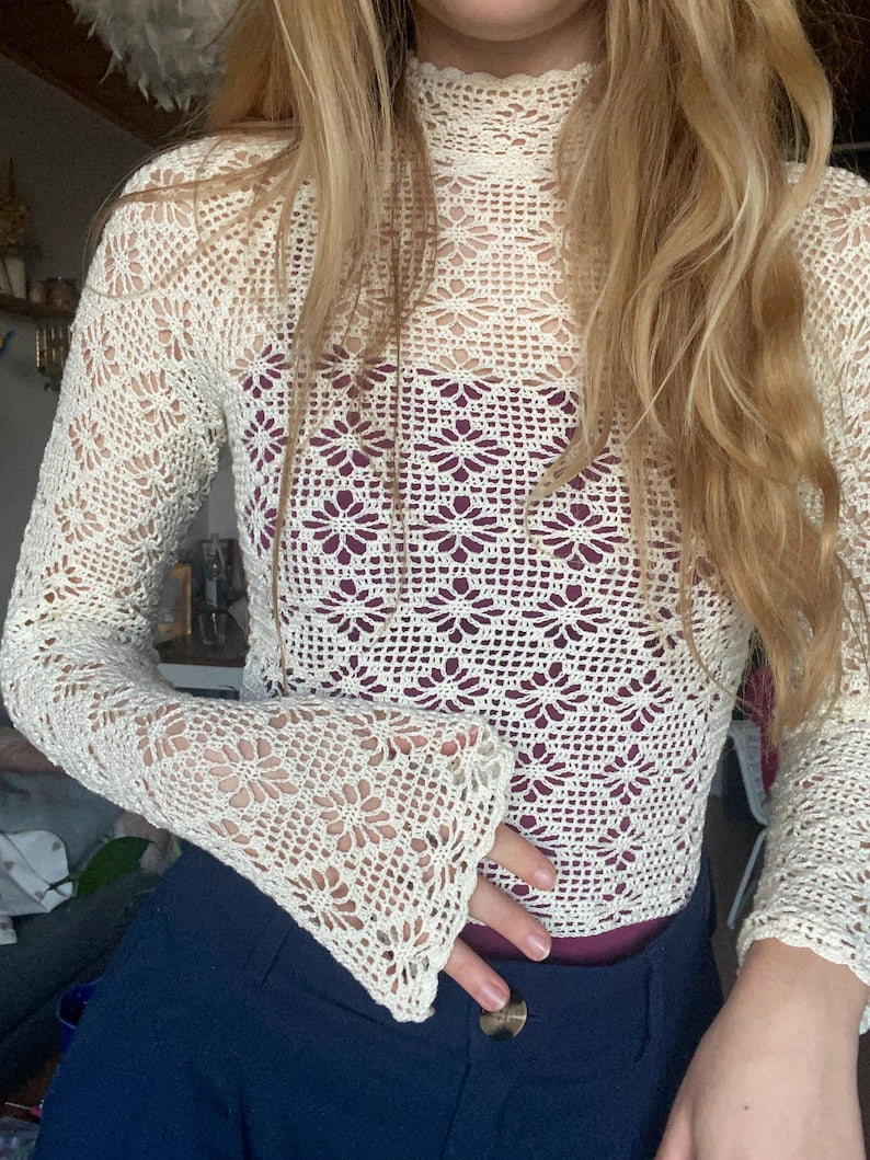Diamond Lace Top Crochet Pattern