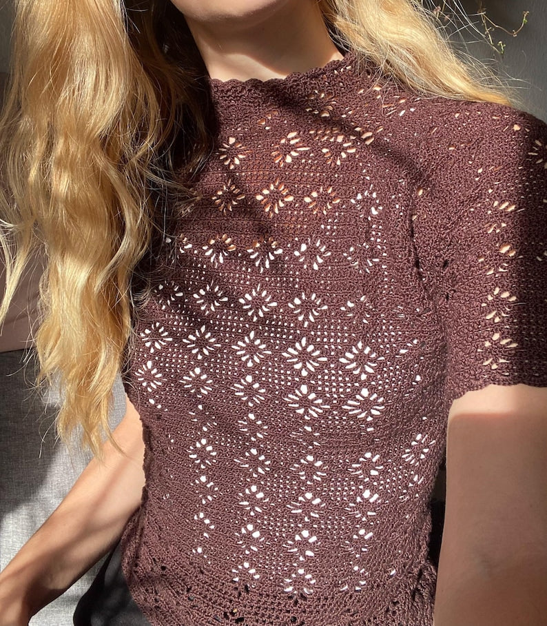 Diamond Lace Top Crochet Pattern