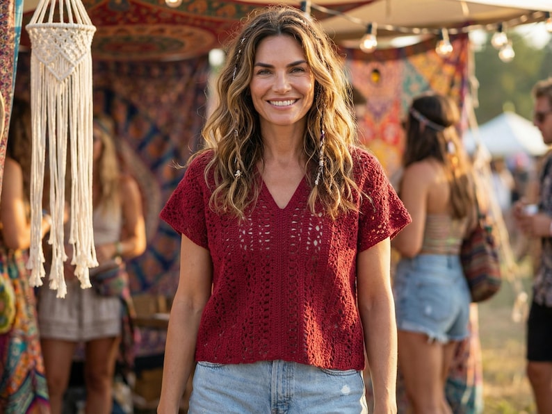 Boho Lace Top Crochet Pattern