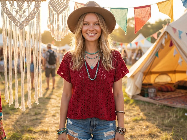 Boho Lace Top Crochet Pattern