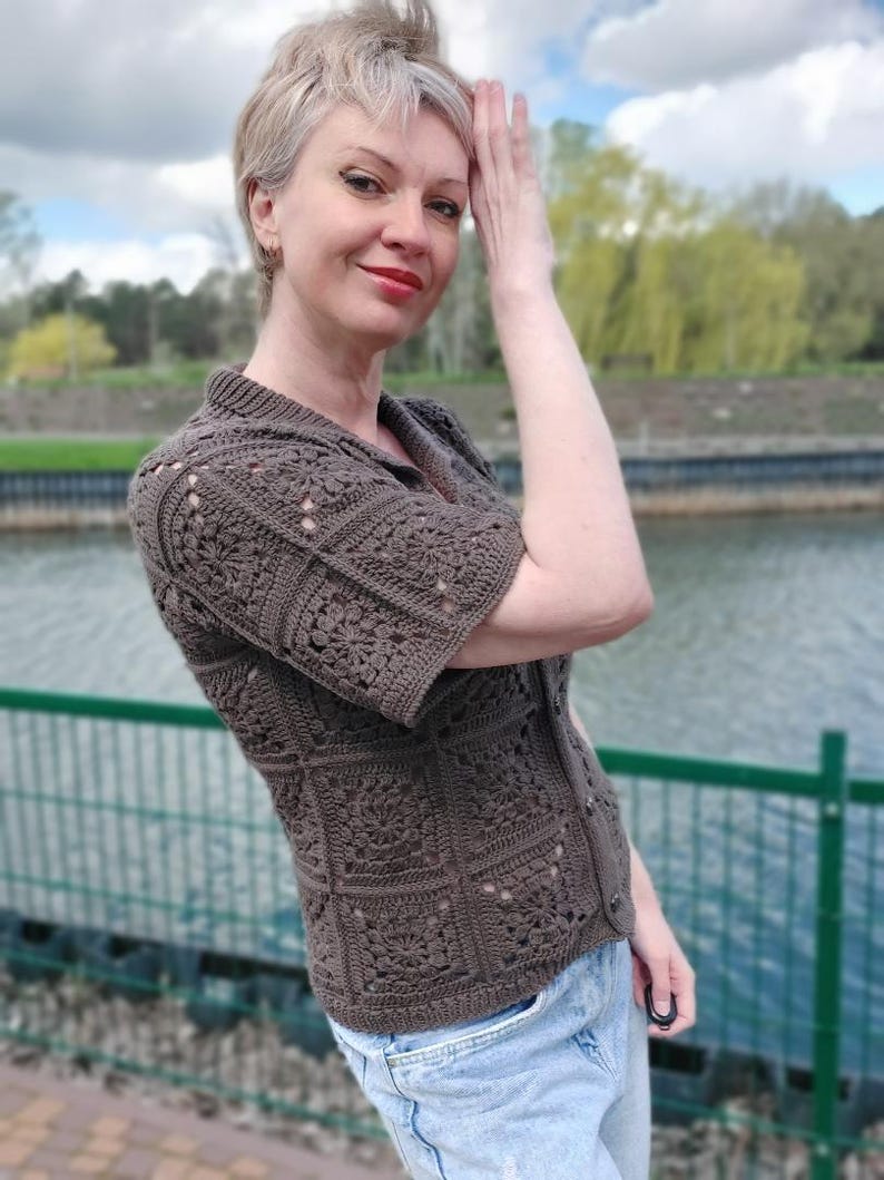 Granny Square Top Crochet Pattern