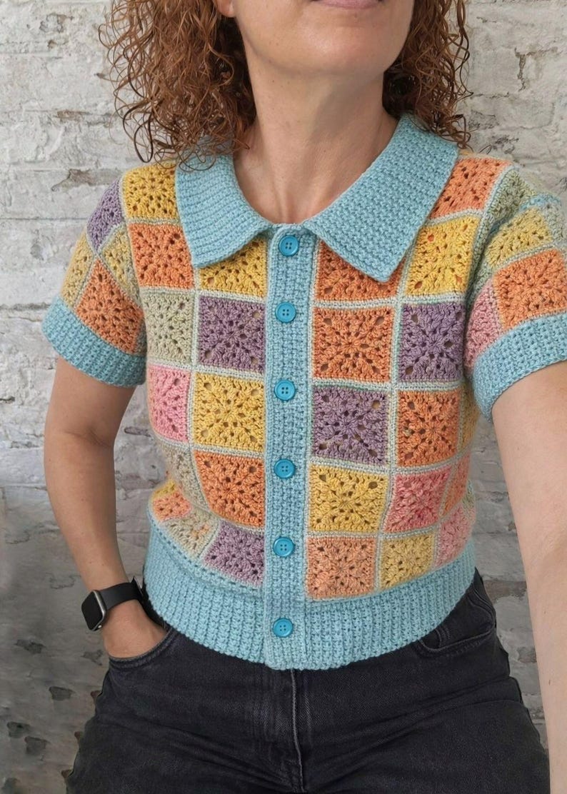 Granny Square Top Crochet Pattern