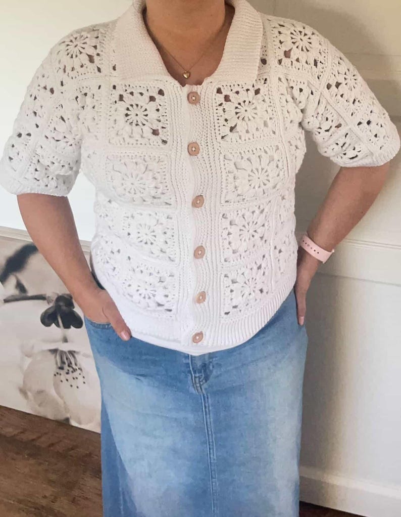 Granny Square Top Crochet Pattern