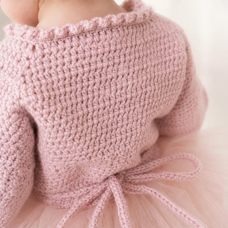 Kids Ballet Cardigan Crochet Pattern